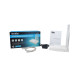 Netis WF2710 AC750 Wireless Dual Band Router displayed on a desk with network devices